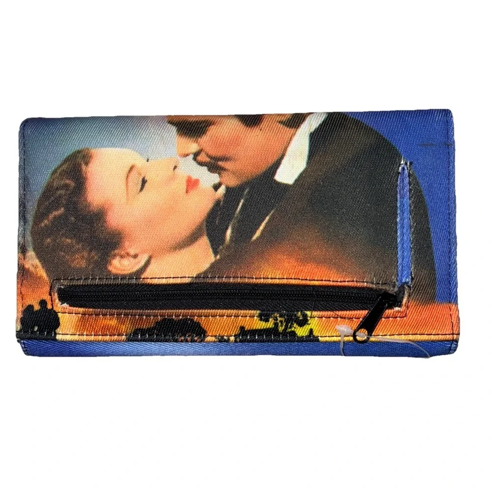 Gone With the Wind Wallet Blue Rhinestones Scarlett Rhett 7x4
